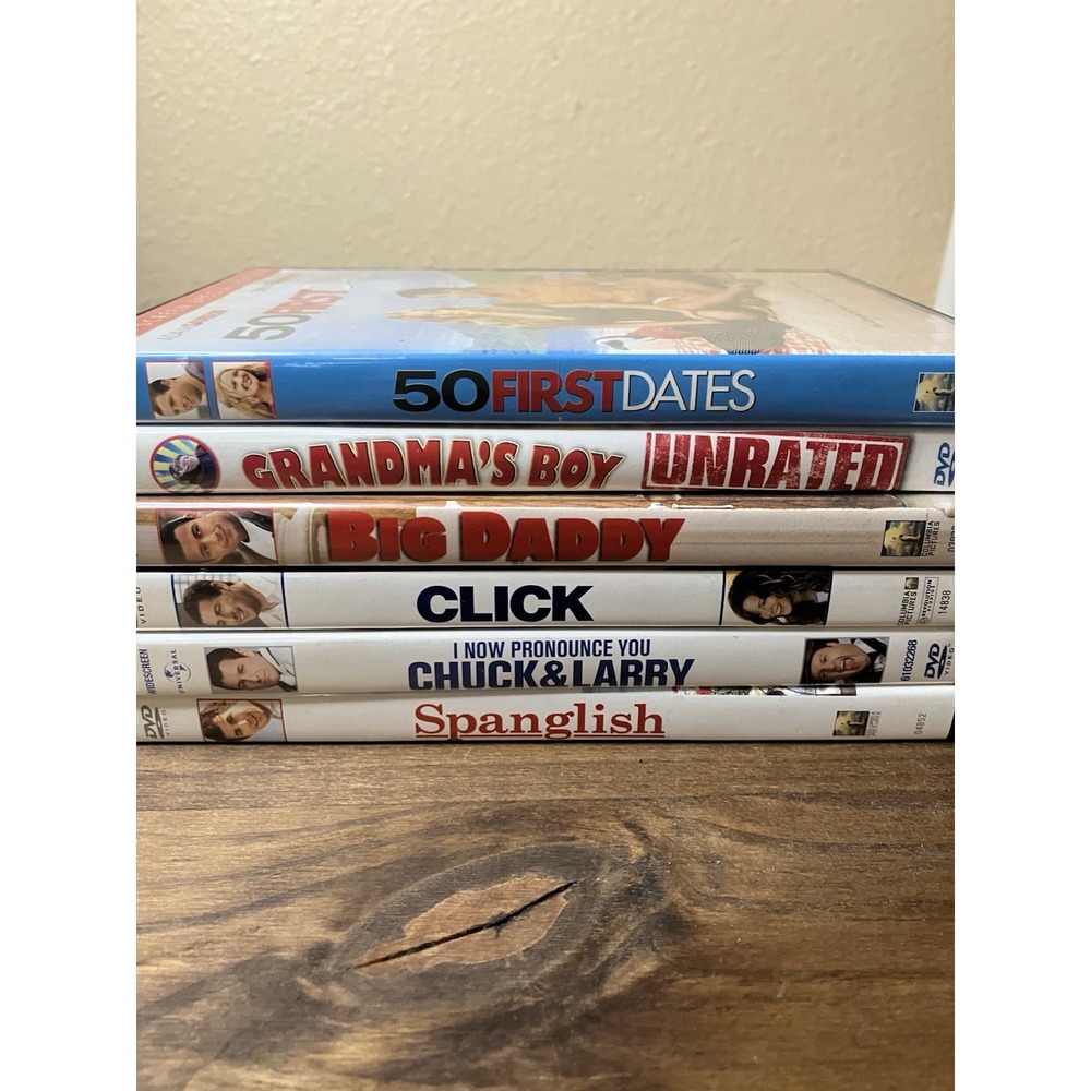 Lot Of 6 Adam Sandler DVD Movies Bundle - Click,‎ Spanglish, 50 First Dates